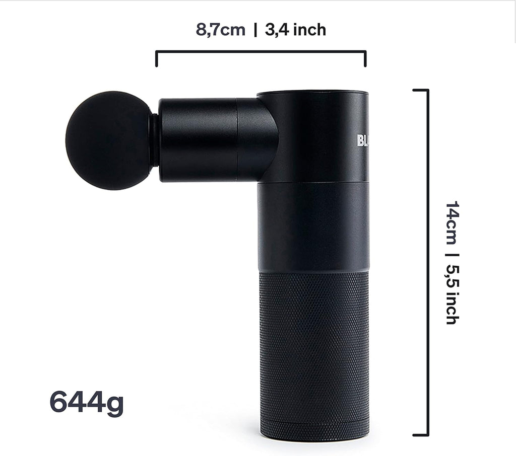 Massagepistole Mini Fascia Gun 550 g mit 4 Aufsätzen 4 Stufen und USB-C für Körper- und Faszienmassage