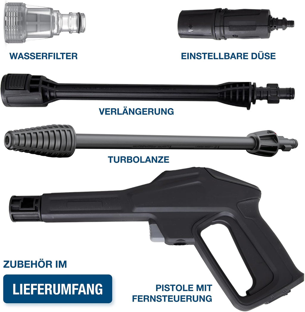 Hochdruckreiniger 195 bar 450 l/h 2400 W HPW2400CRE 10 m Schlauch Turbodüse verstellbare Düse
