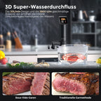 Sous-Vide-Garer G330 WLAN 1100 W 40–90 °C IPX7 Wasserdicht TFT-Touchdisplay 360° Zirkulation 50 l