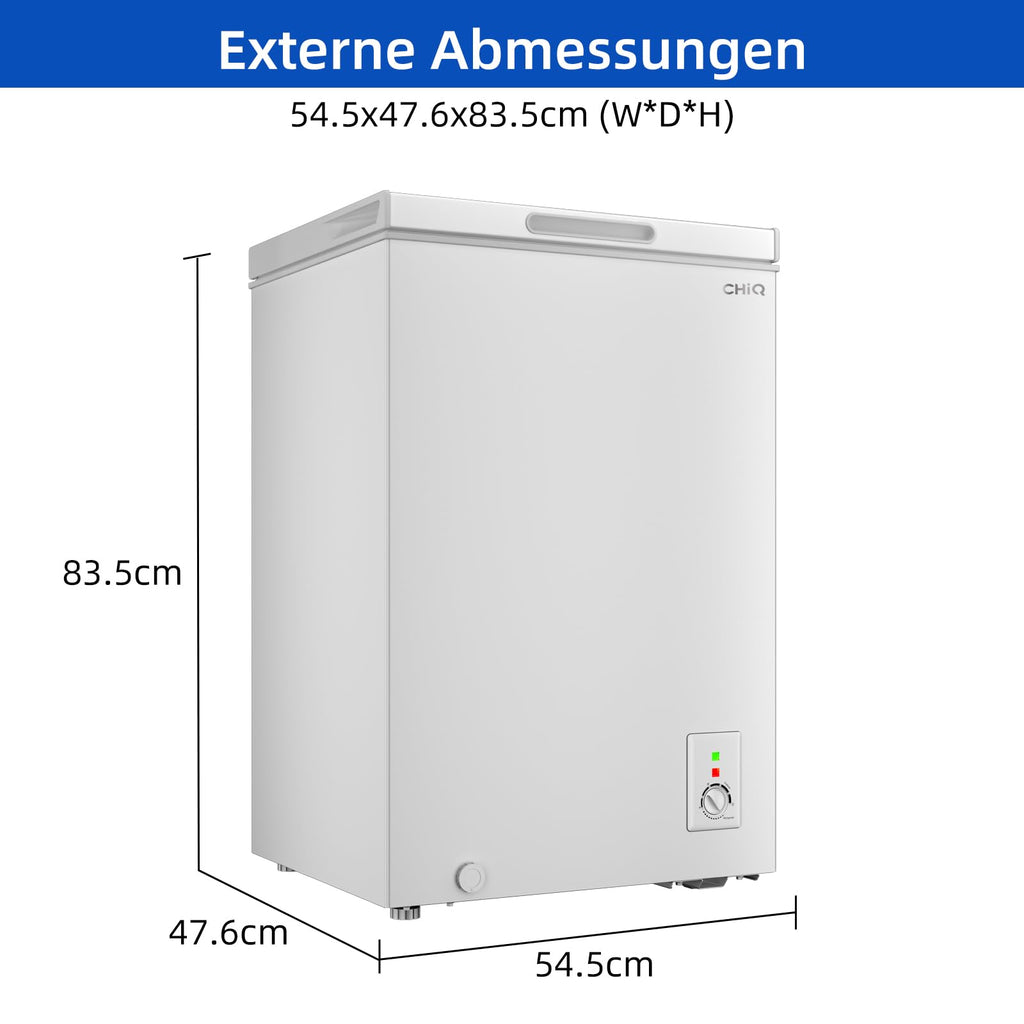Gefriertruhe FCF98DE 99 Liter freistehend mit Schnellgefrierfunktion LED-Beleuchtung und 4-Sterne-Gefrierfach