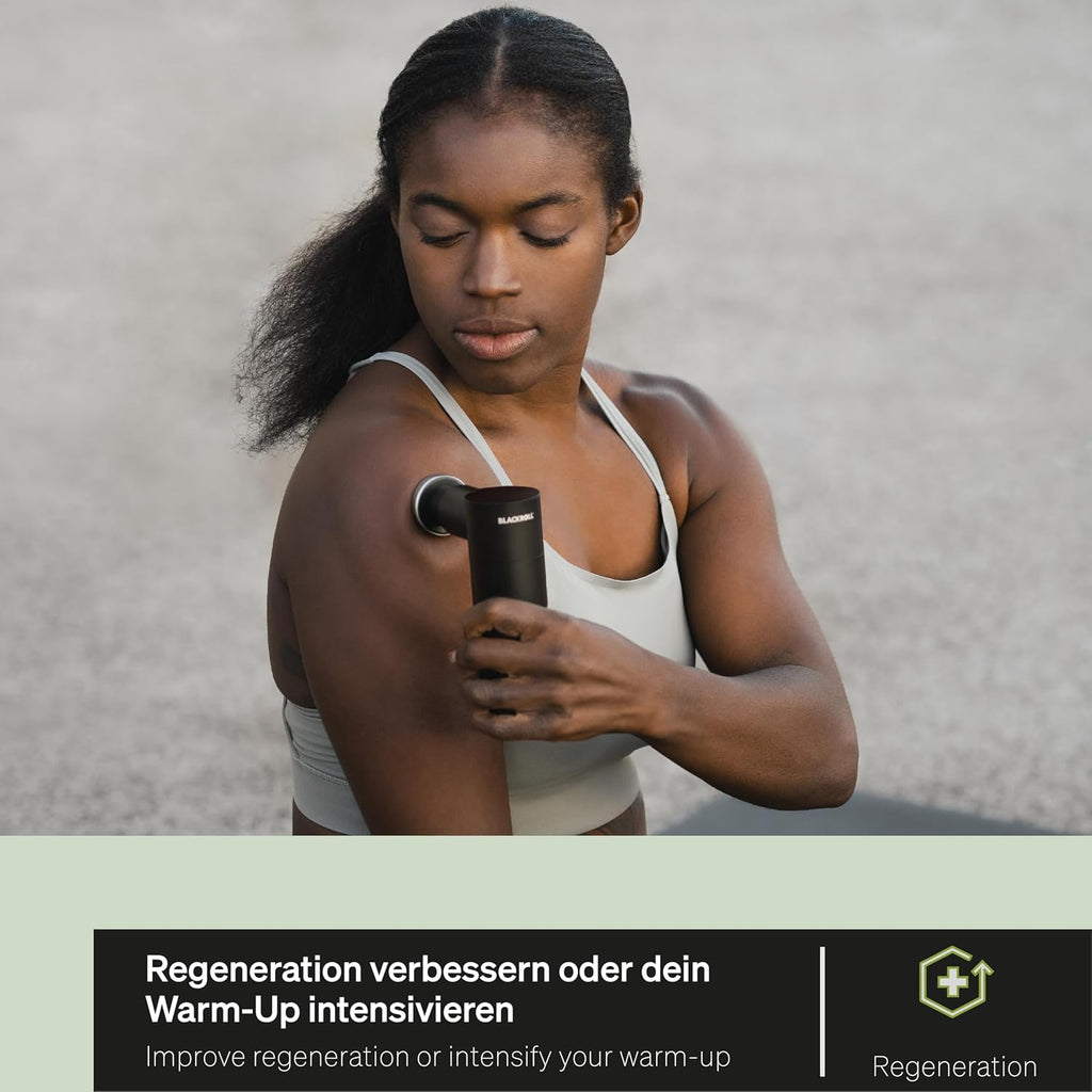 Massagepistole Mini Fascia Gun 550 g mit 4 Aufsätzen 4 Stufen und USB-C für Körper- und Faszienmassage