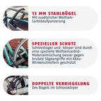 Bügelschloss Granit Super Extreme 2500/165HB230 für Fahrrad und E-Bike Sicherheitslevel 15 gehärteter Stahl 20 mm inkl. Halterung