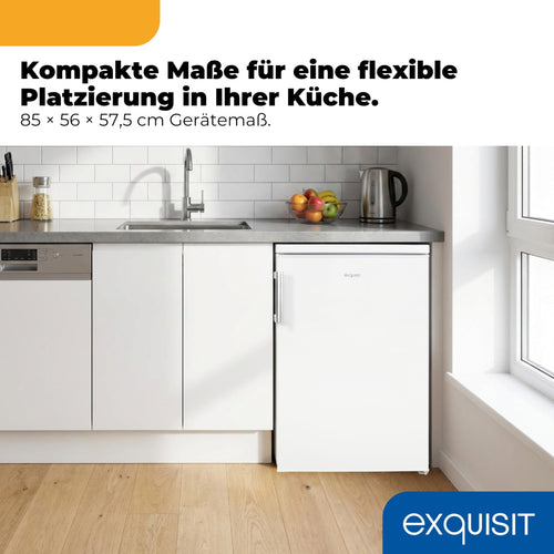 133L Kühlschrank ohne Gefrierfach KS516-V-H-010E 3 Glasablagen LED Gemüseschublade wechselbarer Türanschlag Energieklasse E