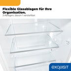 133L Kühlschrank ohne Gefrierfach KS516-V-H-010E 3 Glasablagen LED Gemüseschublade wechselbarer Türanschlag Energieklasse E
