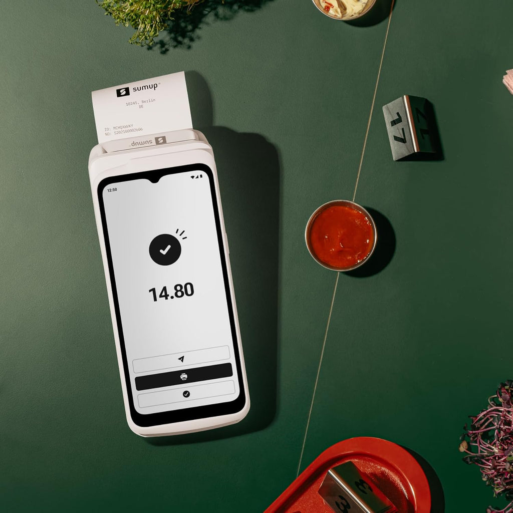 Mobiles Kartenterminal mit Belegdrucker Touchscreen WLAN und SIM-Karte