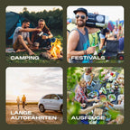 Kompressor Kühlbox mit Gefrierfunktion 50L 12V 230V bis -20°C App-Steuerung für Auto Camping und Reisen
