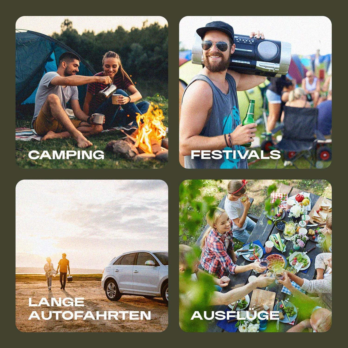 Kompressor Kühlbox mit Gefrierfunktion 50L 12V 230V bis -20°C App-Steuerung für Auto Camping und Reisen