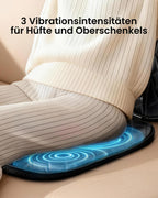 Shiatsu Massagesitzauflage für Rücken und Nacken 12 Massagerollen 3 Massagezonen Wärmefunktion Sitzvibration Verstellbare Nackenmassage