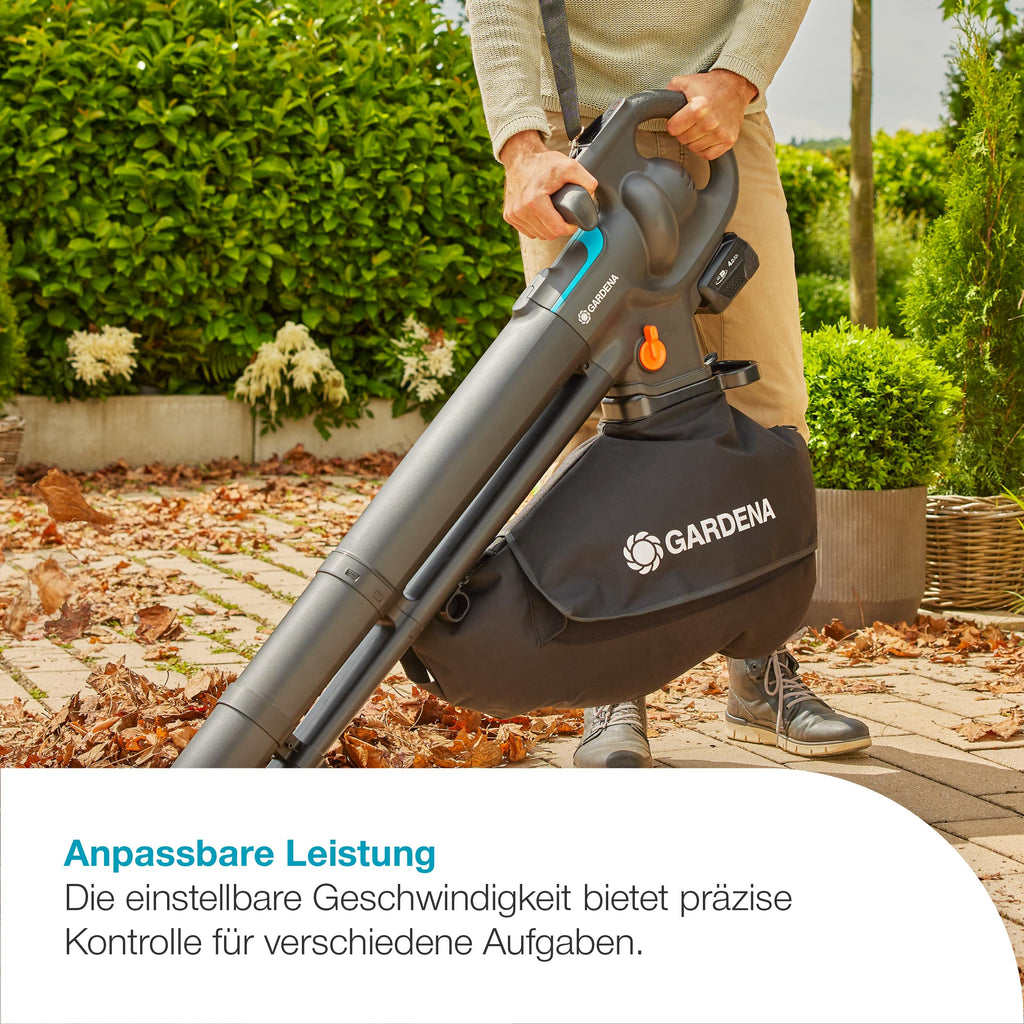 Akku-Laubsauger/-Bläser PowerJet Collect 18 V mit Saug- und Blasfunktion Fangsack einstellbarer Geschwindigkeit Set