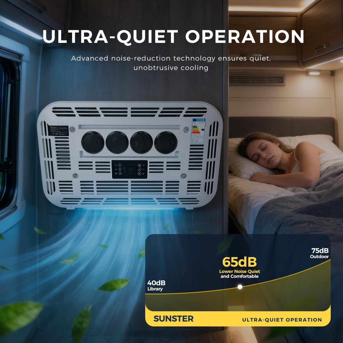 Dachklimaanlage Kühlung 12V 6000BTU 1,8kW Mehrere Modi Niederdruckschutz für Wohnmobil Wohnwagen LKW Camper Bagger