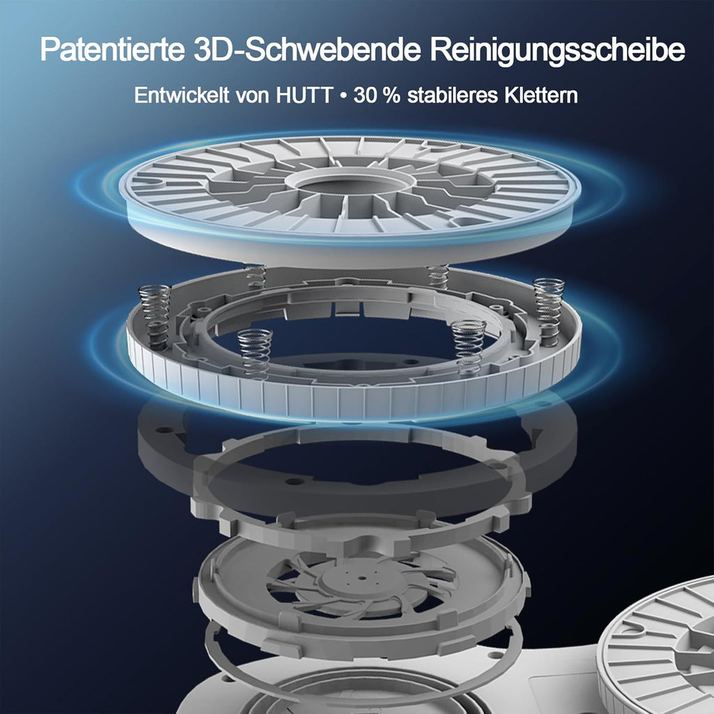 Fensterputzroboter S7+ mit Sprühfunktion 6500 Pa Saugkraft 80 ml Wassertank inklusive 8 Reinigungstücher und Transportkoffer