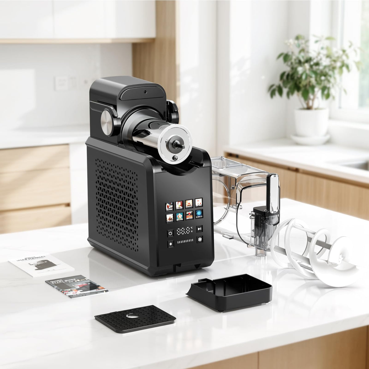 Slushmaschine 2,7 l mit 8 Programmen One-Touch Start Selbstreinigung für Slush Frappé Milchshake und gefrorene Getränke