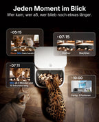 Automatischer Katzen Futterautomat YumShare Dual-Hopper 5 L mit Kamera Gesichtserkennung Doppelbehälter WLAN App Steuerung