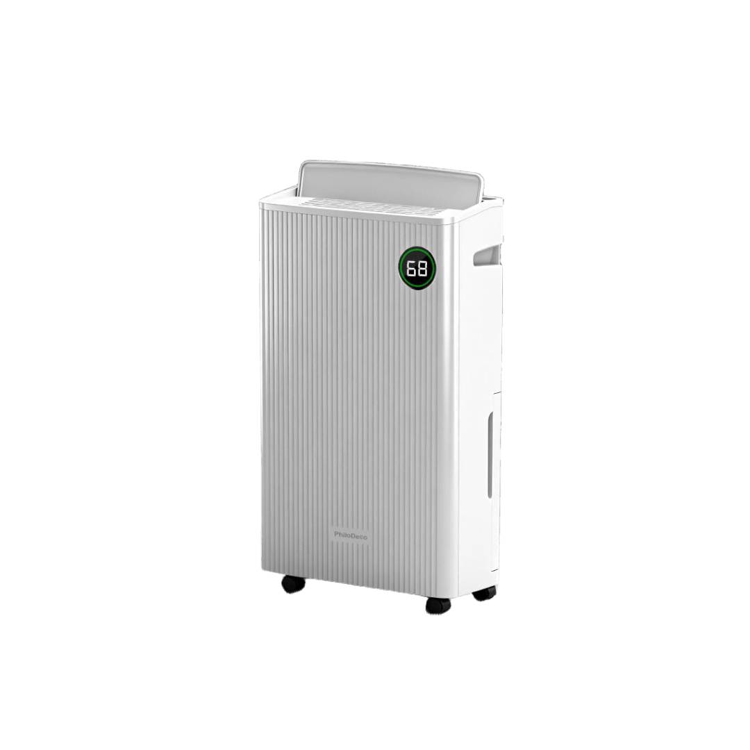Luftentfeuchter elektrisch 20 L/Tag für Keller und Räume bis 50 m² mit 5,5-L-Wassertank 180 m³/h und 24-Stunden-Timer