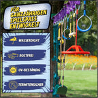 Ninja Hindernisparcours für Kinder Slackline Set 16,8 m mit Kletternetz Seilleiter Gymnastikringen Outdoor Trainingsgerät