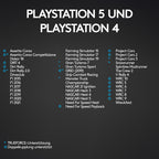 Gaming Rennlenkrad G29 mit 900° Lenkbereich Force Feedback Edelstahlpedalen und Leder-Lenkrad für PS5 PS4 PC Mac
