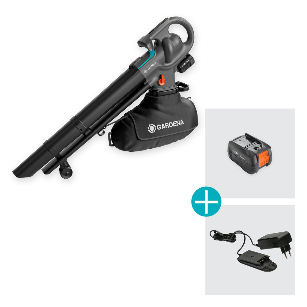 Akku-Laubsauger/-Bläser PowerJet Collect 18 V mit Saug- und Blasfunktion Fangsack einstellbarer Geschwindigkeit Set