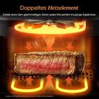 Heißluftfritteuse Turbo Tower Pro DC112 10,8 L 2630 W mit Keramikbeschichtung 2 Frittierkörben und Edelstahlrost