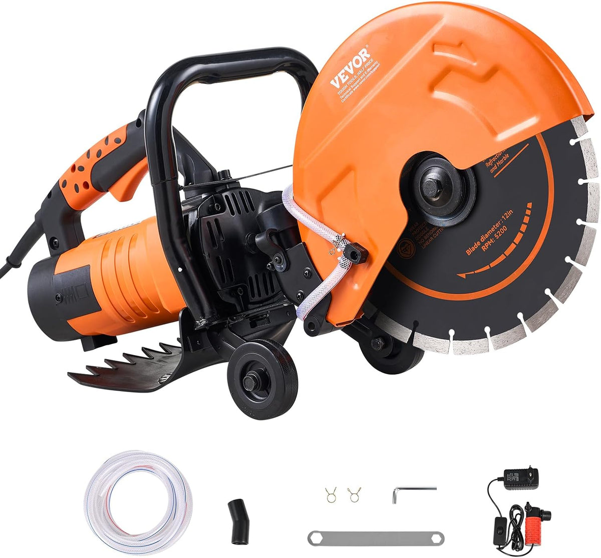 Betonsäge 305 mm 2800 W Nass- und Trockenschnitt 114 mm Schnitttiefe für Beton Stein Ziegel DC305 Wasser