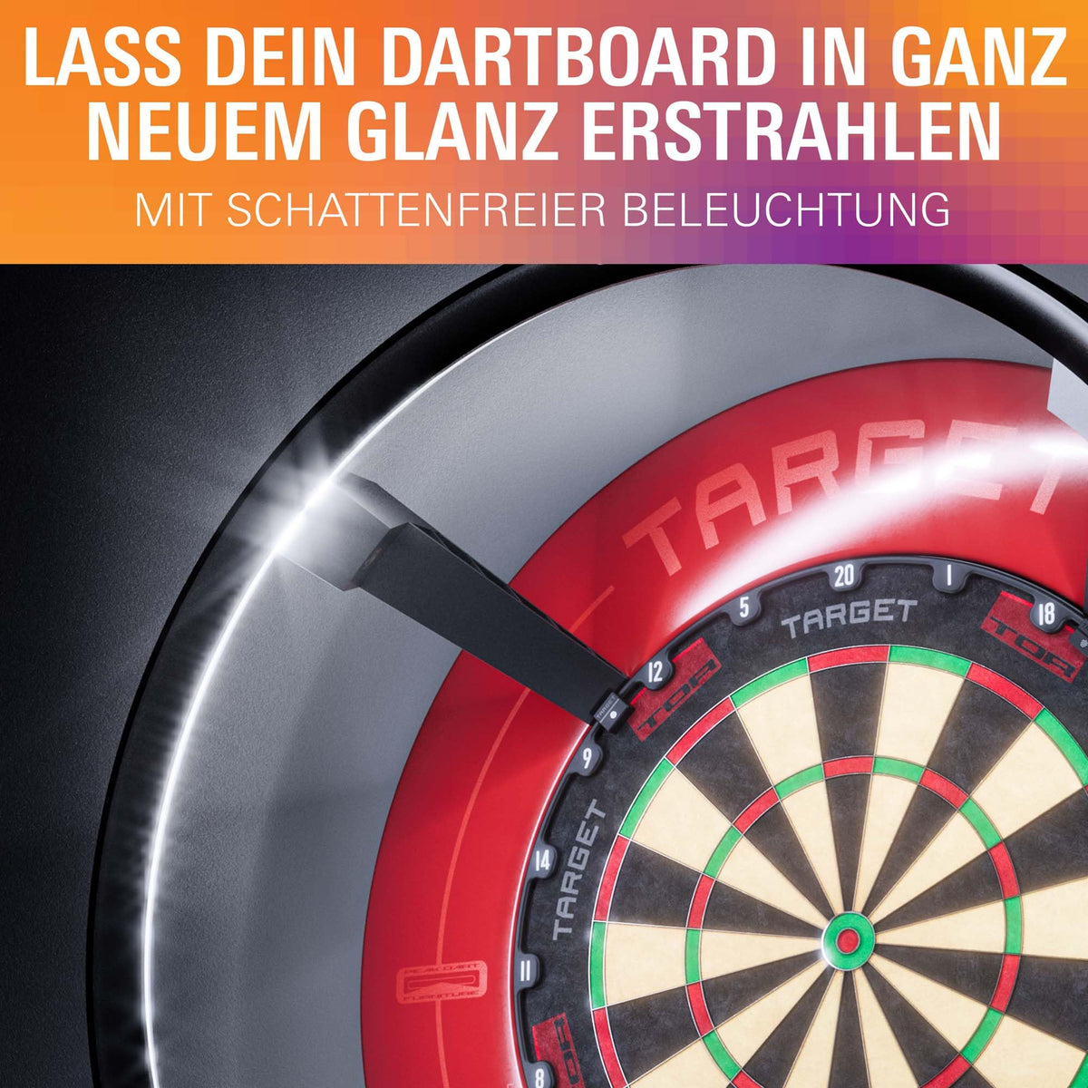 Dartscheiben-Kamerasystem Omni mit automatischer Punkterfassung LED-Ringlicht WLAN und DartCounter-App