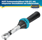 Drehmomentschlüssel 5108-2CT 2,5-25 Nm 1/4 Zoll Umschaltknarre Fahrrad Werkzeug mit Kalibrierschein 232 mm