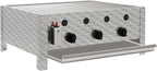 Gas Gastrobräter 3-flammig Edelstahl GB-K1103B Tischgasgrill 10000W 64x52x27 cm für Outdoor
