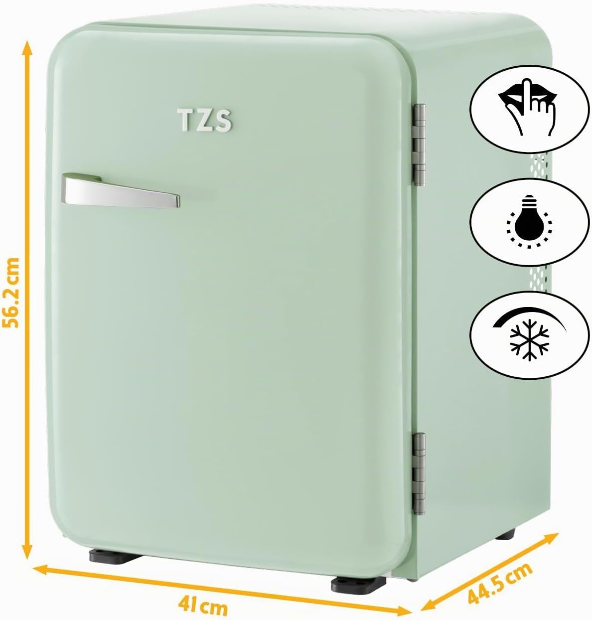 Mini Kühlschrank 40L Retro Design FA-5172-3-GL 40 Liter freistehend kompakt ohne Gefrierfach