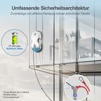 Fensterputzroboter S7+ mit Sprühfunktion 6500 Pa Saugkraft 80 ml Wassertank inklusive 8 Reinigungstücher und Transportkoffer