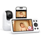 Babyphone mit 2 Kameras BM04-1 5 Zoll WLAN 1080p Nachtsicht 2-Wege-Audio Bewegungserkennung App-Steuerung 4-fach Zoom