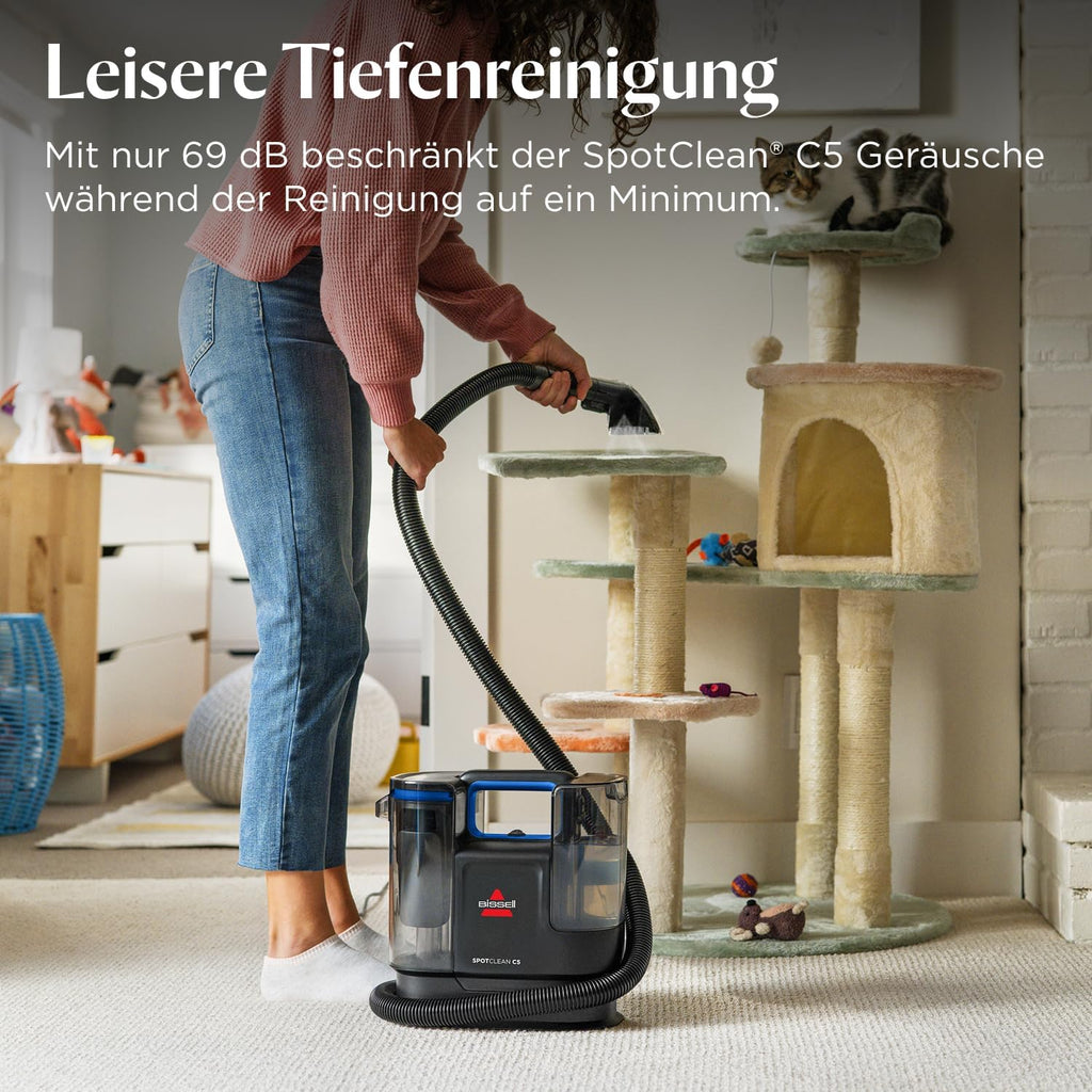 Polsterreiniger Teppichreiniger SpotClean C5 400W Nasssauger tragbar 3,72 kg für Teppiche Polster Auto