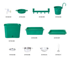 Outdoor Spielküche E3193 aus Kiefernholz für Kinder ab 3 Jahren mit Herd Backofen Spüle Wassertank und Küchenzubehör