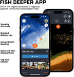 Fischfinder Echolot Pro+ 2 mit GPS Tiefenmesser Sonar für Kajak Boot Eisangeln App Verbindung bis 100 m