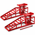 Auffahrrampen mit hydraulischem Wagenheber 2 t höhenverstellbar 290–375 mm Reifenbreite bis 257 mm Stahlkonstruktion