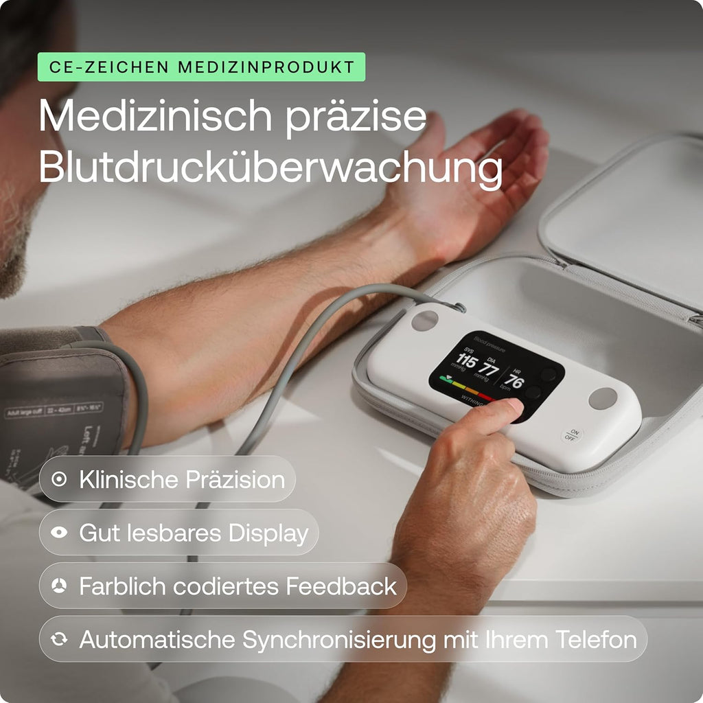 Oberarm-Blutdruckmessgerät mit EKG WPM07-08-all-Inter WLAN Bluetooth-Synchronisierung für iOS und Android