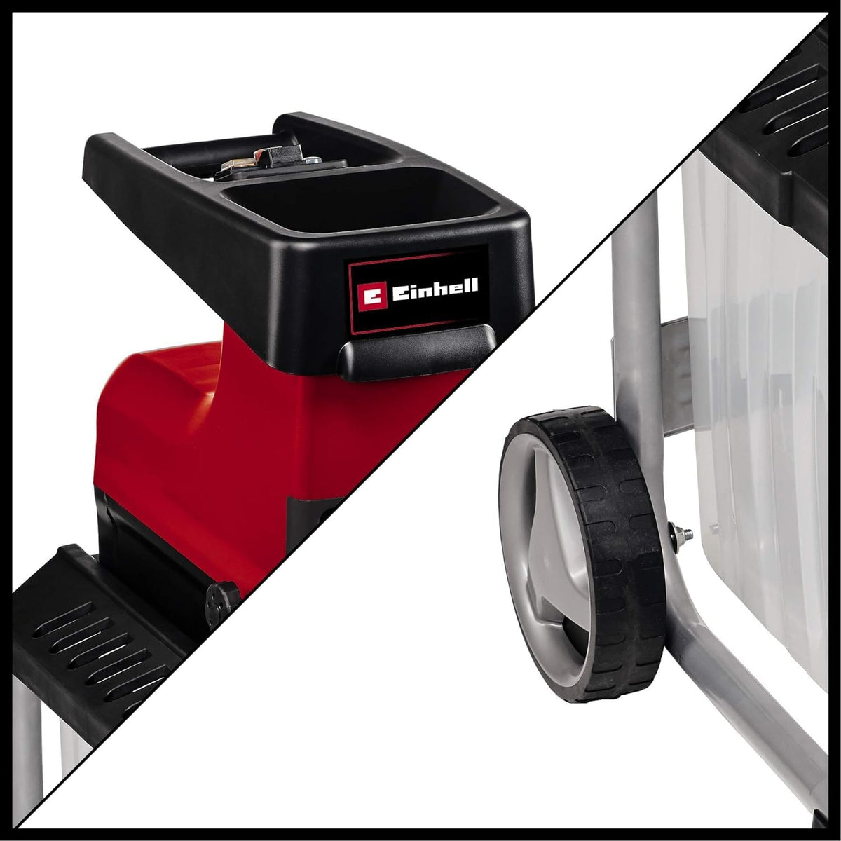 Elektro-Leisehäcksler GC-RS 60 CB 2800 W für Äste bis 45 mm mit Schneidwalze 60 l Fangbox Drehrichtungsumschalter