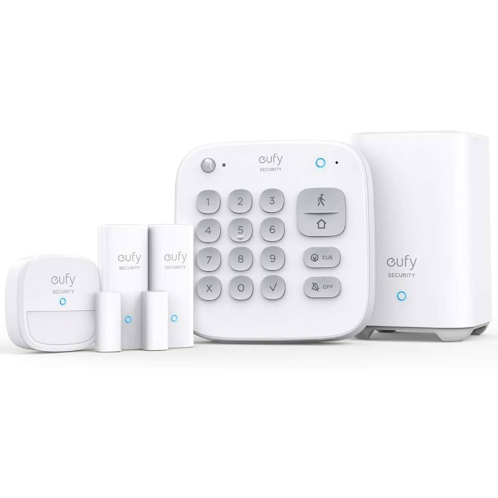 5-teiliges Smart Home Sicherheitssystem mit Bewegungssensor App-Steuerung 2560 x 1440 und 2 Tür- und Fenstersensoren