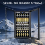 Getränkekühlschrank 86L YC-86 Kompakt freistehend 4 verstellbare Ablagen digitale Temperaturregelung frostfrei 48x45x80 cm