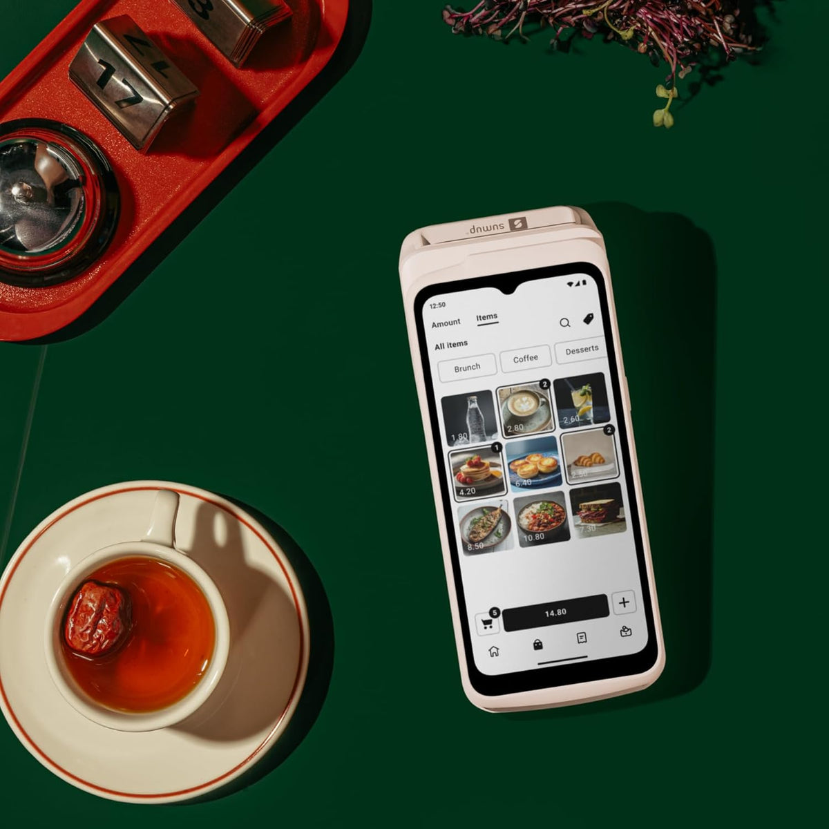 Mobiles Kartenterminal mit Belegdrucker Touchscreen WLAN und SIM-Karte