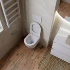 Vorwandelement WC Set DALIA Wand WC spülrandlos Tornado Spülsystem mit Soft-Close Sitz und Bedienplatte Weiß