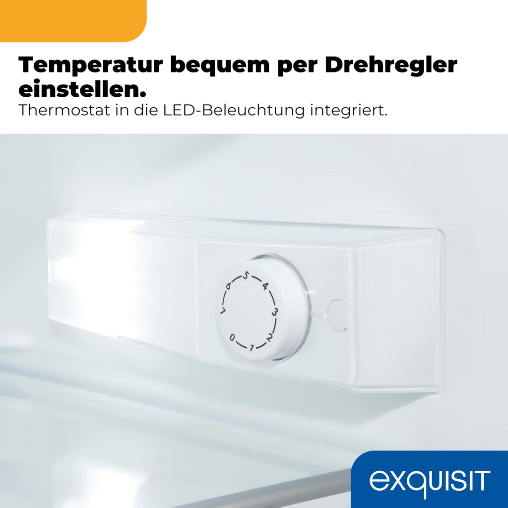 133L Kühlschrank ohne Gefrierfach KS516-V-H-010E 3 Glasablagen LED Gemüseschublade wechselbarer Türanschlag Energieklasse E