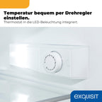 133L Kühlschrank ohne Gefrierfach KS516-V-H-010E 3 Glasablagen LED Gemüseschublade wechselbarer Türanschlag Energieklasse E