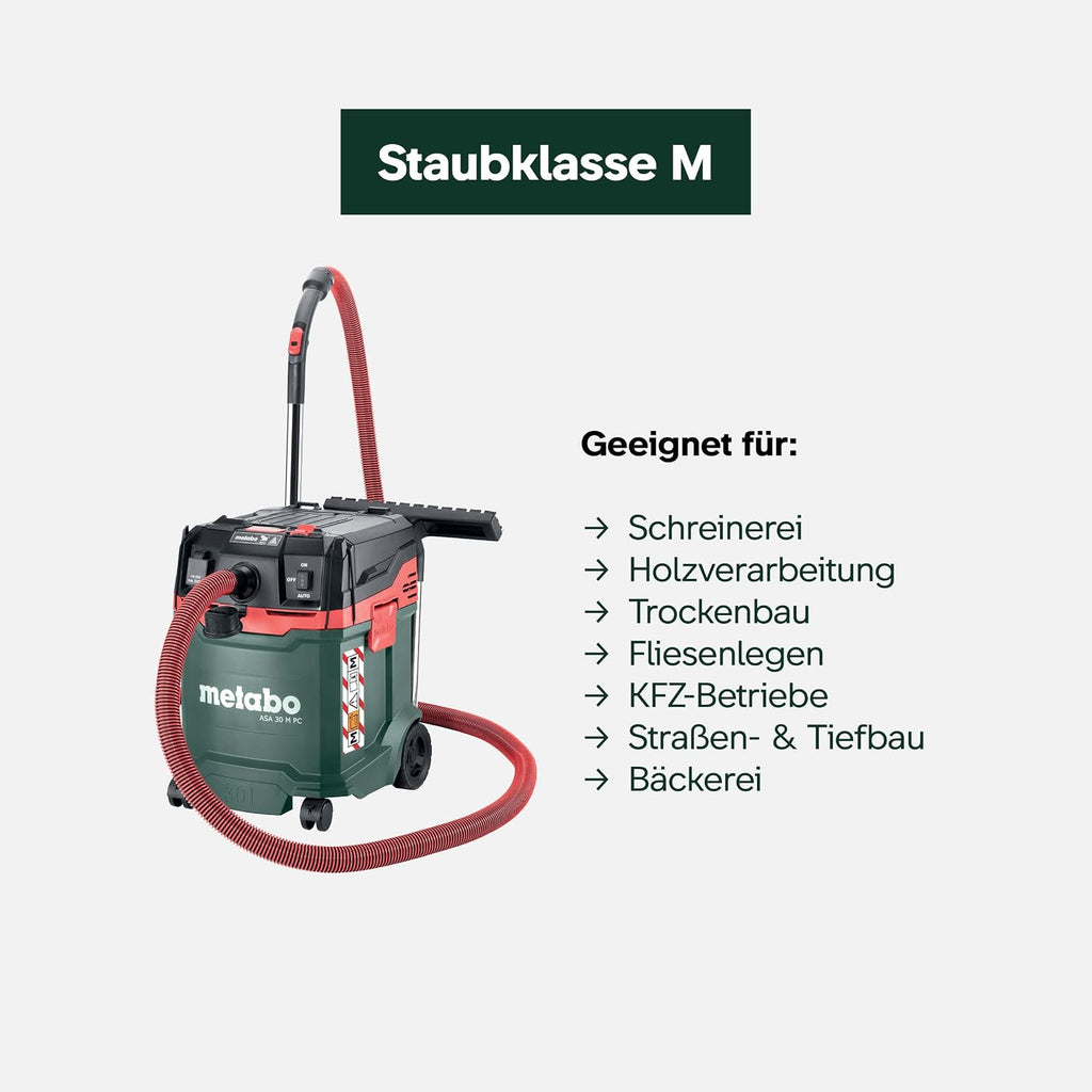Allessauger Nass- und Trockensauger ASA 30 M PC 602087000 30L Staubklasse M Filterabreinigung 8m Kabel