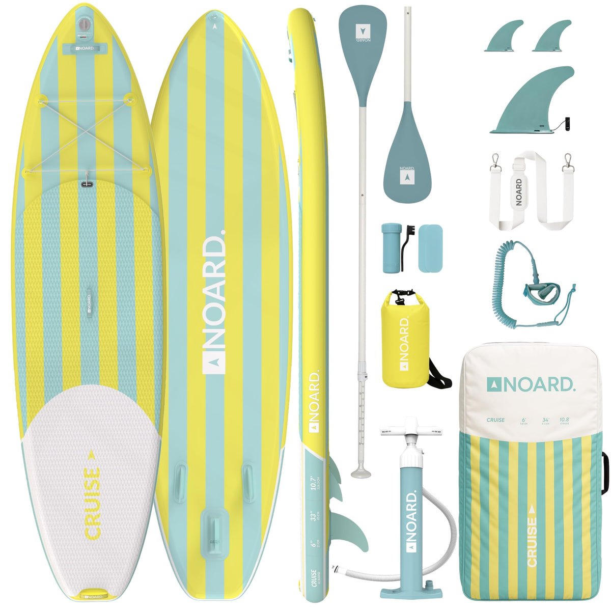 Aufblasbares SUP Board 326 cm Double-Layer-Dropstitch 85 cm breit bis 140 kg mit Paddel Pumpe Rucksack Drybag