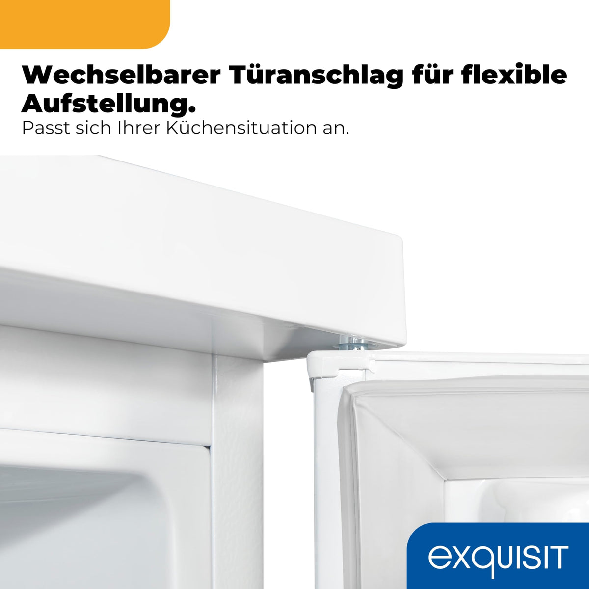 133L Kühlschrank ohne Gefrierfach KS516-V-H-010E 3 Glasablagen LED Gemüseschublade wechselbarer Türanschlag Energieklasse E