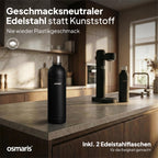 Wassersprudler Edelstahl Sparkle One mit 2x 1,1 L Edelstahlflaschen Druckablassventil