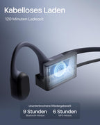 Knochenschall Schwimm Kopfhörer OpenSwim Pro S711 IP68 32GB MP3 Bluetooth 5.4 9h Kabelloses Laden Grau
