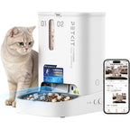 Automatischer Katzen Futterautomat YumShare Dual-Hopper 5 L mit Kamera Gesichtserkennung Doppelbehälter WLAN App Steuerung