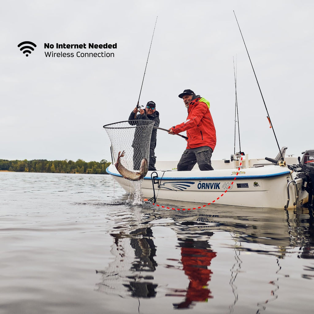 Fischfinder Echolot Pro+ 2 mit GPS Tiefenmesser Sonar für Kajak Boot Eisangeln App Verbindung bis 100 m