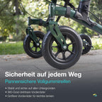 H1160 Arthritis Rollator mit Unterarmstützen Sitz und Rückenlehne Aluminium 10 Zoll Vollgummireifen höhenverstellbar bis 136 kg faltbar
