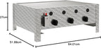 Gas Gastrobräter 3-flammig Edelstahl GB-K1103B Tischgasgrill 10000W 64x52x27 cm für Outdoor